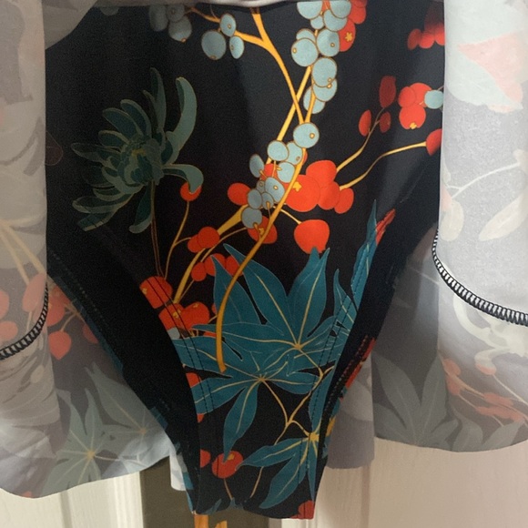 Ocean Blues  ladies one-piece tummy swimdress with built-in bottom; size: Small - Picture 5 of 5